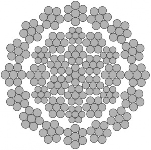 Стальной канат PYTHON Classic 35 (35x7) 28 мм, zZ Galv, 1960 N/mm2 — фото превью