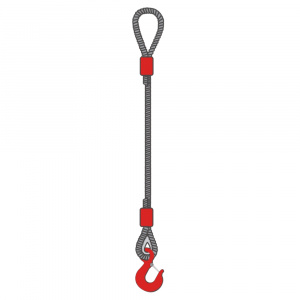 Строп канатный одноветвевой 1СК 1,25 т, 0,8 м оцинкованный — фото превью